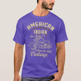 Retro  Amerikaanse motorfiets voor oude fietser T-shirt
