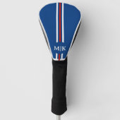 Retro Amerikaanse ontworpen Pickleball Paddle.Navy Golfheadcover (Voorkant)