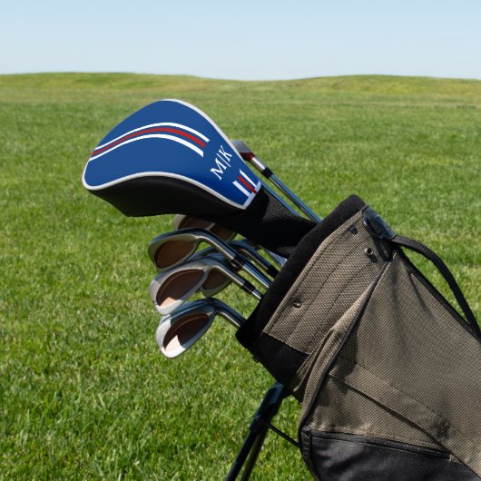 Retro Amerikaanse ontworpen Pickleball Paddle.Navy Golfheadcover (Insitu)