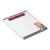 Retro Amerikaanse Pinup_ Amerikaanse Babe Notitieblok (Schuin)