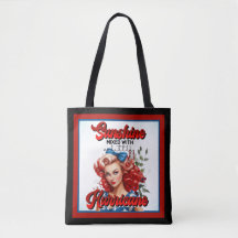 Retro Amerikaanse Pinup_ Sunshine Gemengde Canvas 