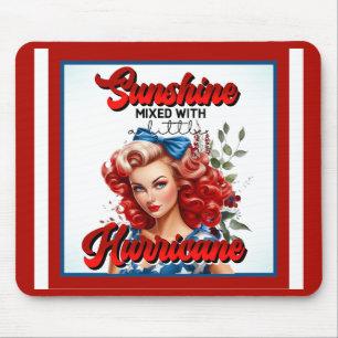Retro Amerikaanse Pinup_ Sunshine Mixed Muismat