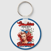 Retro Amerikaanse Pinup_ Sunshine Mixed Sleutelhanger (Achterkant)