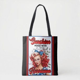 Retro Amerikaanse Pinup_ Sunshine Mixed Tote Bag