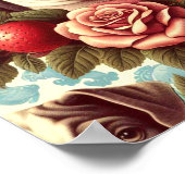 Retro Amerikaanse Pit Bull Terrier Illustratie Poster (Hoek)