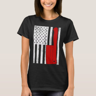 Retro Amerikaanse Slager VS Vlag Vintage Vlees Klo T-shirt