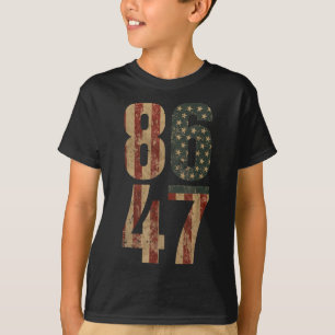 Retro Amerikaanse vlag 86 47 Anti Trump _1 T-shirt