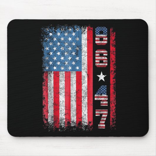 Retro Amerikaanse vlag 86 47 Muismat (Voorkant)