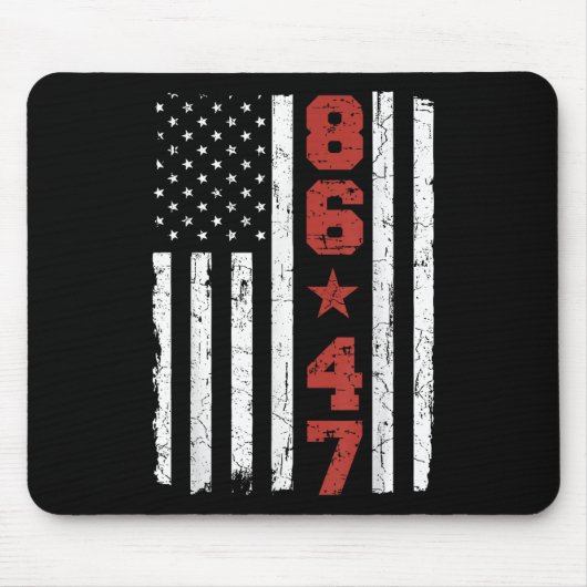 Retro Amerikaanse vlag 86 47 Muismat (Voorkant)