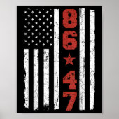 Retro  Amerikaanse vlag 86 47 Poster (Voorkant)