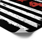 Retro Amerikaanse vlag 86 47 Poster (Hoek)