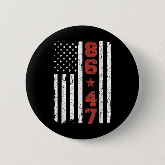 Retro Amerikaanse vlag 86 47 Ronde Button 5,7 Cm (Voorkant)