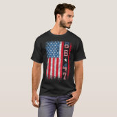 Retro  Amerikaanse vlag 86 47 T-shirt (Voorkant volledig)