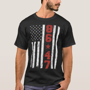 Retro Amerikaanse vlag 86 47 T-shirt