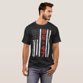 Retro Amerikaanse vlag 86 47 T-shirt (Voorkant volledig)