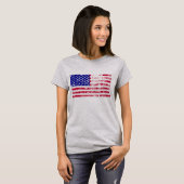 Retro Amerikaanse vlag, Amerikaanse vlag in nood T-shirt (Voorkant volledig)