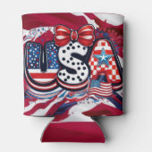 Retro Amerikaanse Vlag Blikje Koeler - Patriottisc (Achterkant)