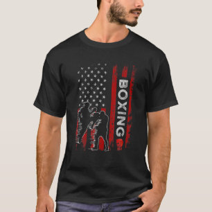Retro Amerikaanse vlag Boksen Kleding Boksen Lover T-shirt