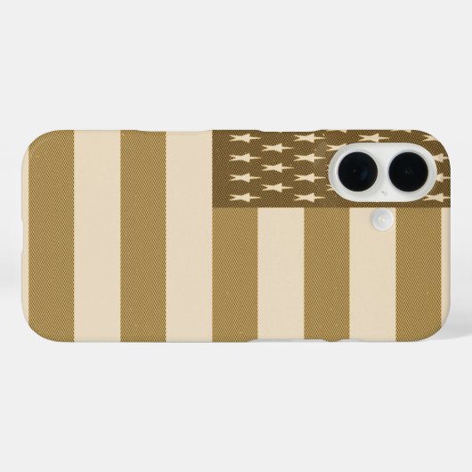Retro Amerikaanse Vlag  Case-Mate iPhone Case (Achterkant (horizontaal))