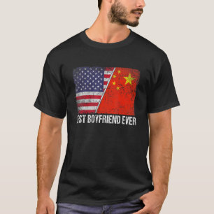 Retro Amerikaanse Vlag China Vlag Beste Vriend Ooi T-shirt