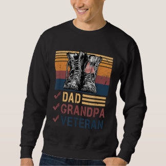Retro Amerikaanse vlag combatlaarzen vader opa vet Trui