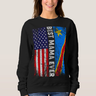 Retro Amerikaanse vlag Congo vlag beste mama ooit Trui