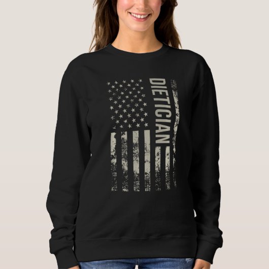 Retro Amerikaanse Vlag Dieetadviseur Premium Trui (Voorkant)
