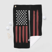 Retro Amerikaanse Vlag Golf Golfer Grappige Golfcl Golfhanddoek (Insitu)