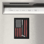 Retro Amerikaanse Vlag Golf Golfer Grappige Golfcl Magneet (Insitu (Vaatwasser))