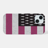 Retro Amerikaanse Vlag iPhone 15 Case (Achterkant horizontaal)