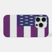 Retro Amerikaanse vlag  iPhone Hoesje (Achterkant horizontaal)