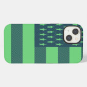 Retro Amerikaanse vlag iPhone Hoesje (Achterkant horizontaal)