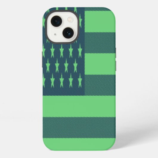Retro Amerikaanse vlag iPhone Hoesje (Achterkant)