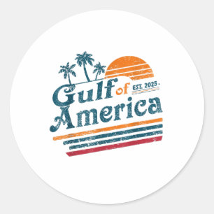 Retro Amerikaanse vlag Mexicaanse Golf van US Ame Ronde Sticker