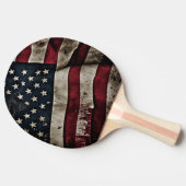 Retro Amerikaanse vlag Patriottische Ping Pong Pad Tafeltennisbatje (Zijkant)
