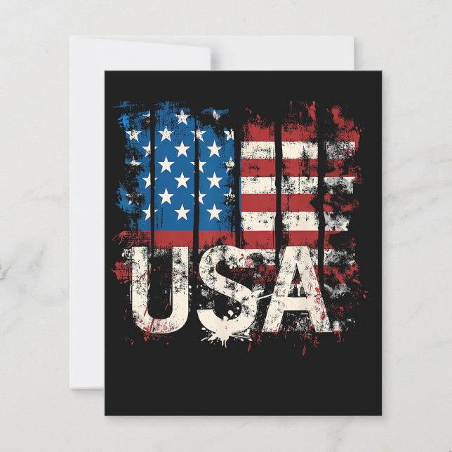 Retro Amerikaanse Vlag Verenigde Staten 4 juli (Voorkant)
