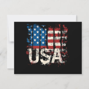 Retro Amerikaanse Vlag Verenigde Staten 4 juli Kaart