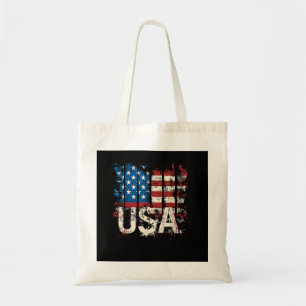 Retro Amerikaanse Vlag Verenigde Staten 4 juli Tote Bag