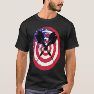 Retro Amerikaanse Vlag Werp Pijlen voor Pijlen Spe T-shirt