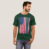 Retro  Amerikaanse Vlaggenloodgieter Vierde van T-shirt (Voorkant volledig)