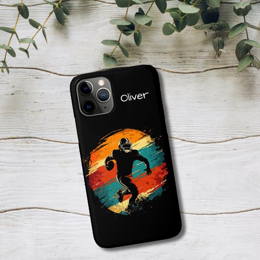 Retro Amerikaanse Voetbalspeler Case-Mate iPhone Case