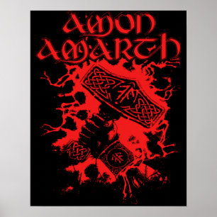 Retro Amon Amarth Live Love Music Forever Poster