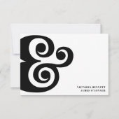 Retro Ampersand Typography Wedding Save the Date (Voorkant)