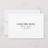 Retro Ampersand Typography Wedding Save the Date (Achterkant)