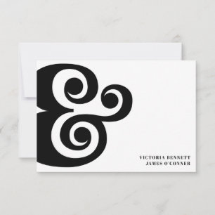 Retro Ampersand Typography Wedding Save the Date