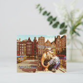 Retro Amsterdam Briefkaart (Staand voorkant)