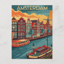 Retro Amsterdam, Nederland Briefkaart