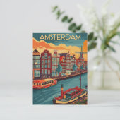 Retro Amsterdam, Nederland Briefkaart (Staand voorkant)