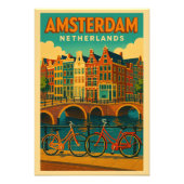 Retro Amsterdam Nederland Foto Afdruk (Voorkant)