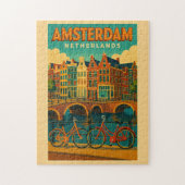 Retro Amsterdam Nederland Legpuzzel (Verticaal)